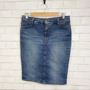 Vtg Dolce&Gabanna Denim, pencil, Skirt sz 44 (M23)